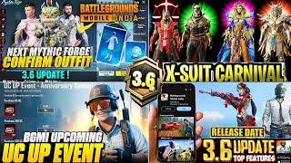  CARNIVAL X-SUIT IN NEXT UPDATE | Next Mythic Forge Bgmi | Next Uc Bonus Event Bgmi | Bgmi 3.6 Date