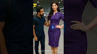 Welcoming Smile: A Pretty Air Hostess and Passenger | Dubai Princess#airhostess#shorts#dubai