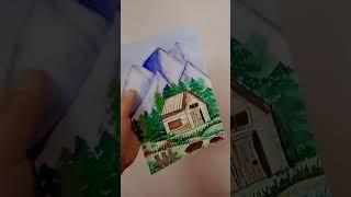 Mountain view Painting ️️ #youtube #art #naksh