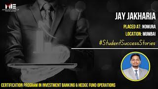 Jay Jakharia | Investment Banking Course Feedback | i-banking Career