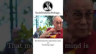 How to tackle anger by His Holiness. #buddhistpsychology #dalailama #motivation #buddha #peace
