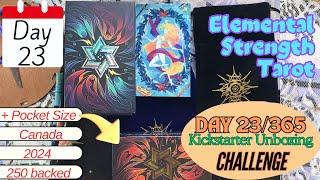 AKU26 - Day 23/365 Day #Kickstarter ️ Elemental Strength Tarot  #unboxing #flipthrough #pendulum