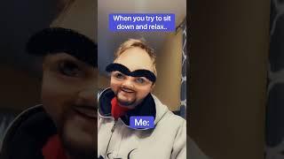 CAN I FINALLY SIT DOWN TO RELAX?? #jokes #funny #shorts #fun #memes