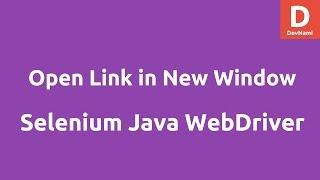 Open Link in New Window Selenium Java