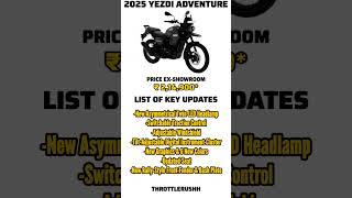 yezdi adventure 2025 price & New features #jawa #yezdi #yezdiadventure #adventure #adventurebike