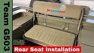 G503 Rear Seat Installation Willys MB / Ford GPW