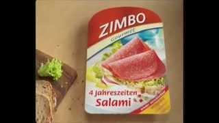 ZIMBO TV-Spot Parkbank mit  4 Jahreszeiten-Salami