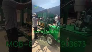 Diesel engine hydraulic press interlocking concrete brick and block making machine