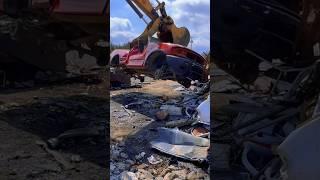 Crushing F-150 #crushing #heavyequipment #satisfying #ford #junkyard #excavator