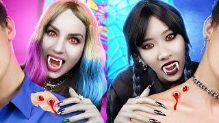 Wednesday Adams and Enid Became Vampires! From Wednesday Addams to Popular Vampire!