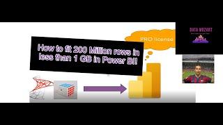 How to fit 200 Million rows in less than 1 GB in Power BI!