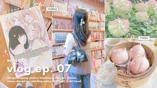  aesthetic weekend vlog *:･ﾟ// manga shopping, picnic, ghibli merch, watching anime, sanrio, dimsum