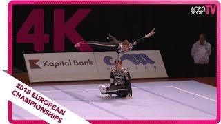 Rybinski, Novikau - Belarus - Men´s pair - Senior balance final - European Championship 2015