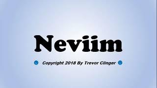 How To Pronounce Neviim