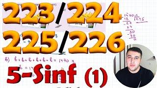 223-224-225-226-masala 5-sinf MATEMATIKA javoblari