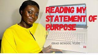 Mastering Your Graduate School Application with a Compelling Statement of Purpose!! VLOG 6