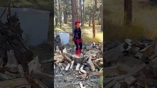 Did anybody else feel like 2024 just flew by? ️ #logsplitting #axe #axegirl #woodchopping #logs
