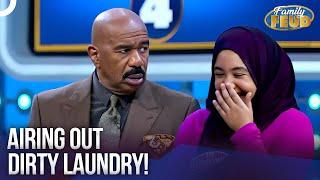 Steve Learns Family Secrets Live on the Show | Family Feud Classics