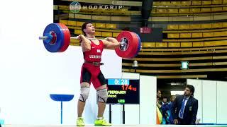 Shakhzod Khudayberganov (77) - 174kg Clean and Jerk @ 2016 Asian Junior Championships