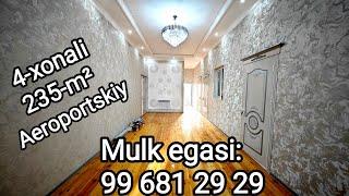 1-qavatli 4-xonali  235-m² evroremont xovli-joy sotiladi Urganch Aeroportskiy 99 506 88 88