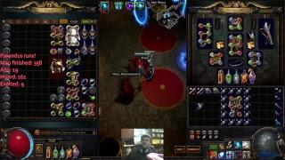 Path of exile. Tornado shot MF 95 lvl. Vault map (perandus/breach mode) run. day 4.