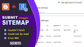 Blogger Sitemap Couldn't Fetch on Google Search Console  Error Fix