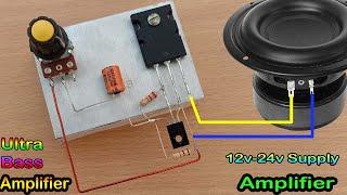 Simple & Powerful Ultra Heavy Bass Amplifier With 2SA1943 Transistor || Rj Edit All