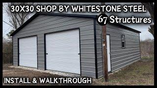 30X30 SHOP IS GETTING INSTALLED BY WHITESTONE STEEL!! INSTALL & WALKTHROUGH