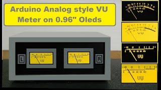 DIY Arduino Analog style Stereo VU meter on I2C Oled displays