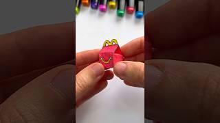 Miniature McDonald’s Happy Meal Idea #shorts #art #papercraft