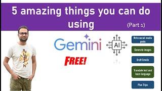 How to use Gemini. 5 Amazing features of Gemini AI tool. Gemini tutorial. Free AI tool. Best AI tool