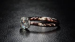 Rose Gold and Diamond Engagement Ring by Bez Ambar