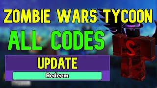 ALL Zombie Wars Tycoon CODES | Roblox Zombie Wars Tycoon Codes (June 2023)