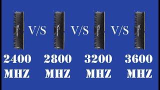 8Gb Ram @ 2400 vs 2800 vs 3200 vs 3600 ft Ryzen 3 3100 + Gtx 1650 Super