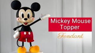 آموزش تاپر فوندانتی میکی موس | how to make a  Mickey Mouse Fondant topper