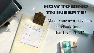 How to Bind Travelers Notebook Inserts | Make your own travelers notebook inserts