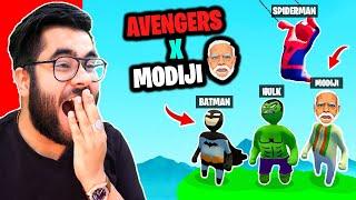  AVENGERS X MODIJI  Human Fall Flat Funniest LEVEL!!! | Hitesh KS