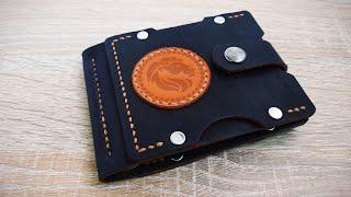 Зажим для денег из кожи / кошелек ручной работы / новый дизайн / Leather money clip/ handmade wallet