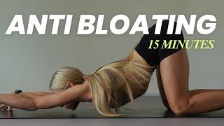 15 Minute Stomach De-Bloating Stretch Routine for better digestion, constipation