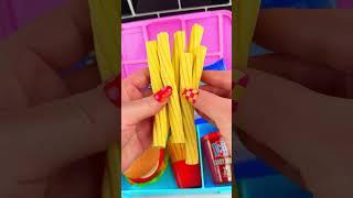 Packing School Lunch with CANDY Fast Food *BENTO Box* Satisfying Video ASMR!  #shorts #asmr