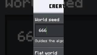 I Went Into 666 Seed   In Minecraft! #shorts #minecraft