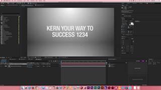 After Effects Tutorial Fix Typography Kerning