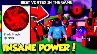 I BOUGHT THE DARK MAGIC VORTEX IN VORTEX SIMULATOR AND IT'S INSANELY OVERPOWERED!! (Roblox)