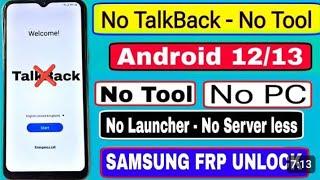 Finally New code 2025 || Samsung Frp Bypass Android 12_13_14 Without Pc | Talkback Not Working no pc