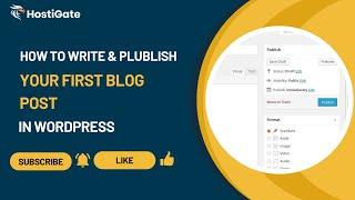 How to Write and Publish Your First Blog Post in WordPress | HostiGate