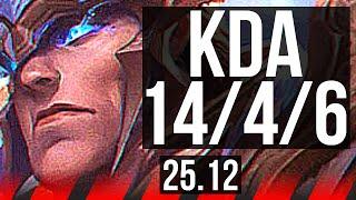 GAREN vs NASUS (TOP) | 43k DMG, Legendary, 14/4/6 | EUW Challenger | 25.12