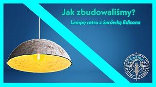 Retro lampa jak beton ale gips