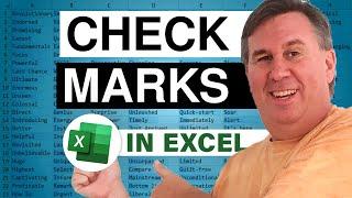 Excel - Check Marks in Excel - Episode 1180
