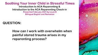 ACA Reparenting Q&A: "How can I work with overwhelm in the reparenting process?