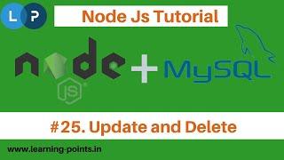 Database Connection | Update and Delete Data | Node with MySQL | Node Js Tutorial | Learning Points